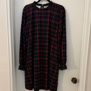 Plaid Long Sleeve Dress